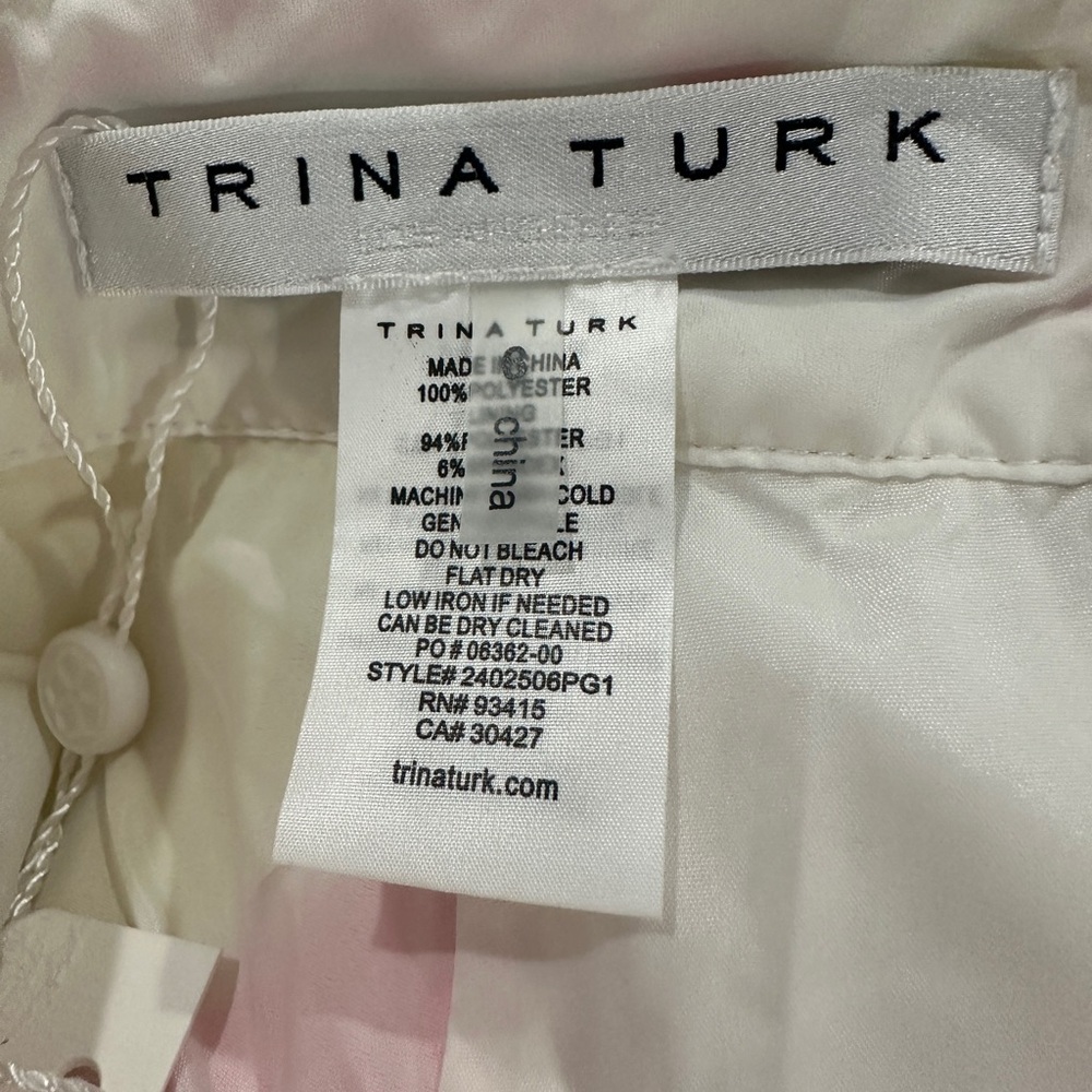 Trina Turk Pink and Cream Pants - Picture 7 of 13